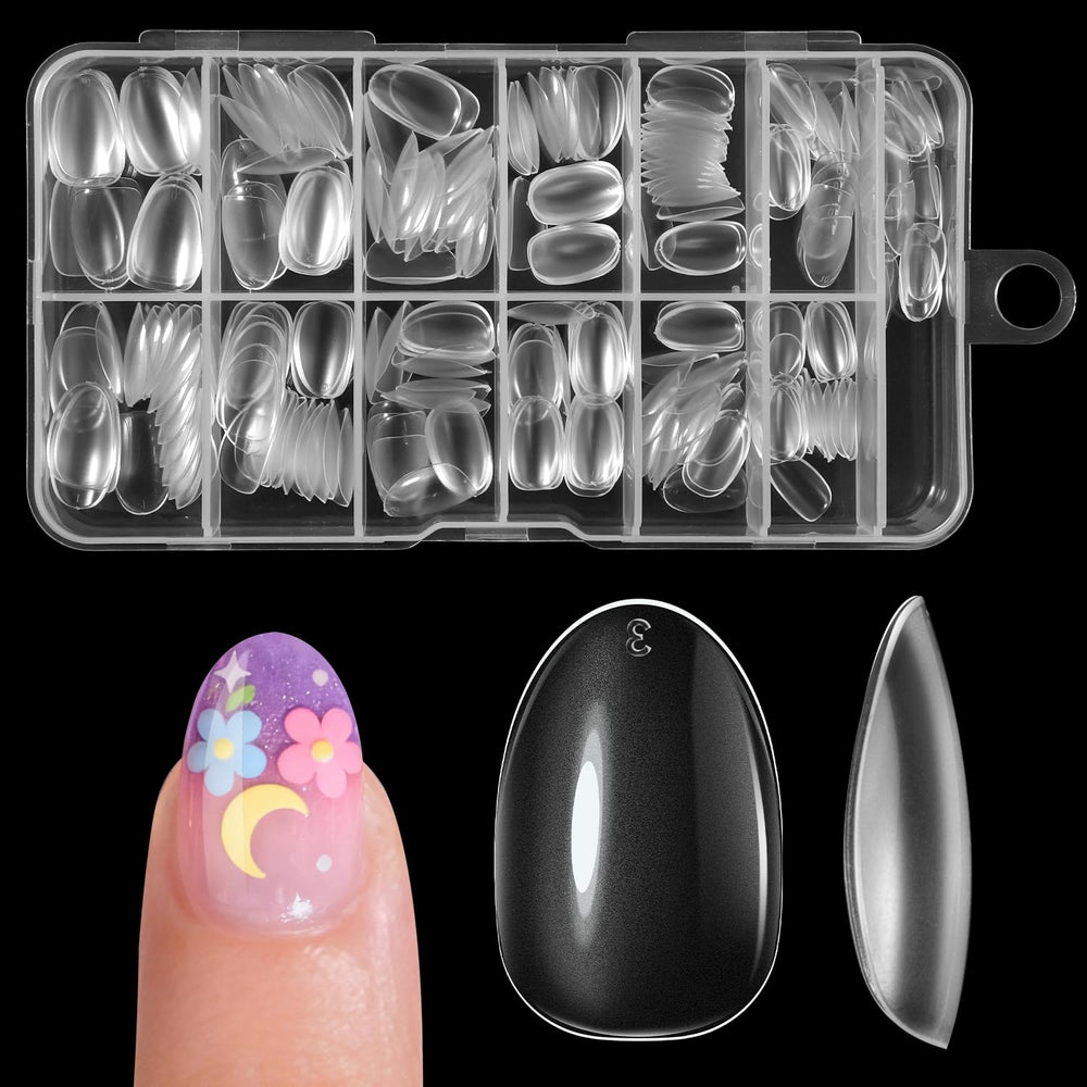 Krofaue short kids press-on nails with clear matte tips for easy at-home art