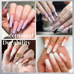 krofaue uñas estileto transparentes, estilo moderno para ocasiones especiales.