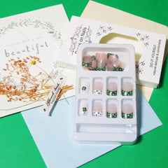 KRTBKR St Patrick's Day nails with full-cover tips for quick DIY manicure