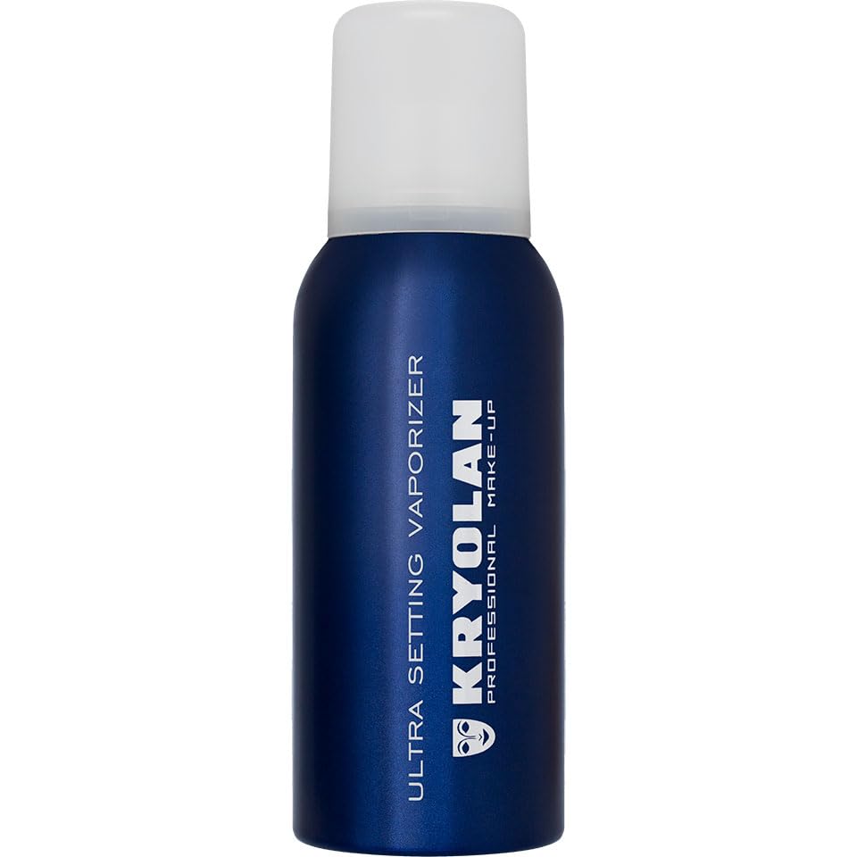 Kryolan Ultra Setting Vaporizer 100 ml blue spray seals makeup with a light, long-lasting mist