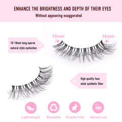 KSYOO handcrafted natural false eyelashes with detailed flutter for a refined look.
