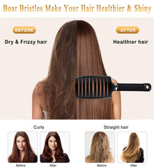 KTKUDY detangling brush vented design enables faster drying with even airflow