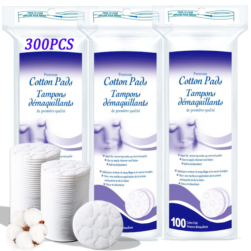 KUKEO Premium Cotton Pads: face pack 300 count for daily cleansing