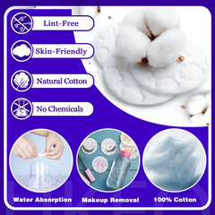 KUKEO Two- and three-layer cotton pads for extra absorbency