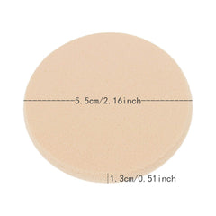 Kukiwhy round powder puff close-up showing fluffy texture for smooth powder