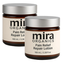 KUNLEN Mira pain relief lotion bottle front showing 2-pack packaging for travel and daily use.