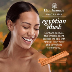Kuumba Made Egyptian Musk applied to the wrist for lasting aroma