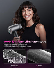KVINEEN concentrator nozzle for smooth, shiny straightening.