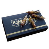 Kwadron box of 20 cartridges shows round liner long taper for precise lines