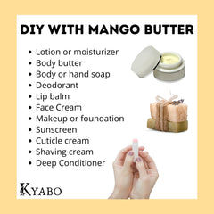 Kyabo Mango Butter jar closeup, convenient base for homemade lotions.