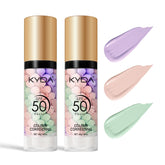 KYDA 3-in-1 color correcting primer purple neutralizes dull tones for a brighter, even base.