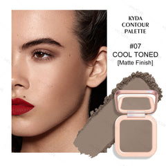 KYDA cool tone contour palette swatches reveal rich pigments for precise sculpting