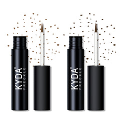 KYDA liquid freckle pen set close-up showing dual-brown shades for natural freckles.