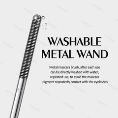 KYDA mascara metalica, cepillo lavable para uso repetido y higiene diaria.