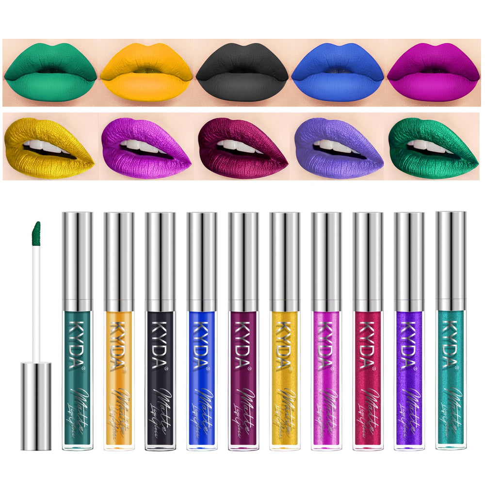 KYDA set de labiales con 10 colores, ofrece opciones para diario.