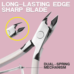 Kylara cuticle pusher with rose pink handle aids gentle edge lifting