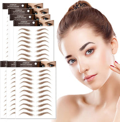 Kyzistn cejas tatuaje 4D, conjunto de 7 láminas para cejas naturales
