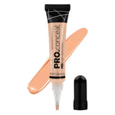 Corrector HD Pro de L.A. Girl en porcelana, envase; cobertura suave y tono uniforme