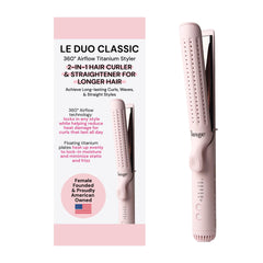 L'ANGE HAIR Le Duo Grande product shot in blush with ergonomic design for easy styling