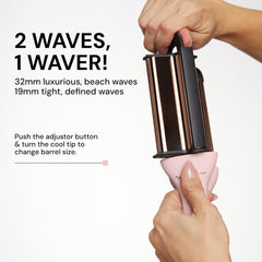 L'ANGE VersaWaver rotating barrel enables flexible wave length options.