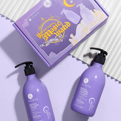 L LUSETA Biotin Collagen Conditioner tube emphasizes nourishing care for smooth strands.