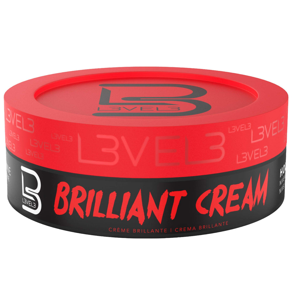 L3 Level 3 Brilliant Cream para cabello-brillo, brillo natural y suave