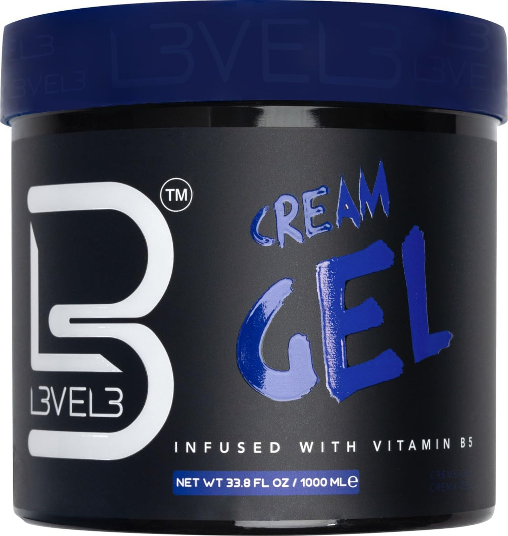 L3 Level 3 Cream Gel - Bote visible con peinado y control medio