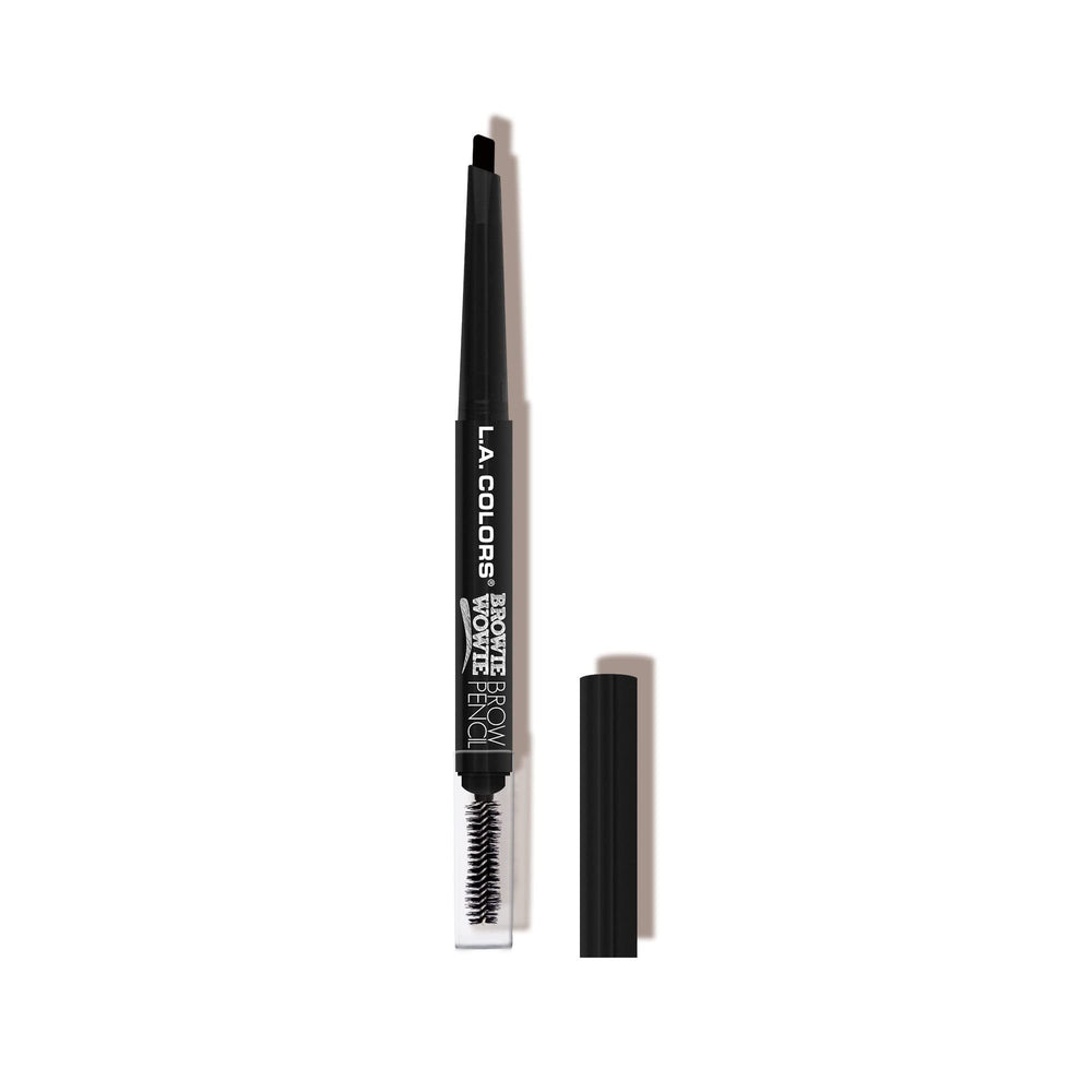 L.A. COLORS Browie Wowie Brow Pencil negro: definición duradera para cejas naturales.
