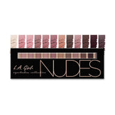 L.A. Girl Beauty Brick Eyeshadow nude palette cover in glossy book packaging for on-the-go looks.
