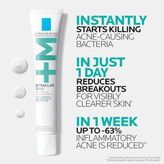 Effaclar BPO packaging box displays dermatologist-tested credentials and fragrance-free formula