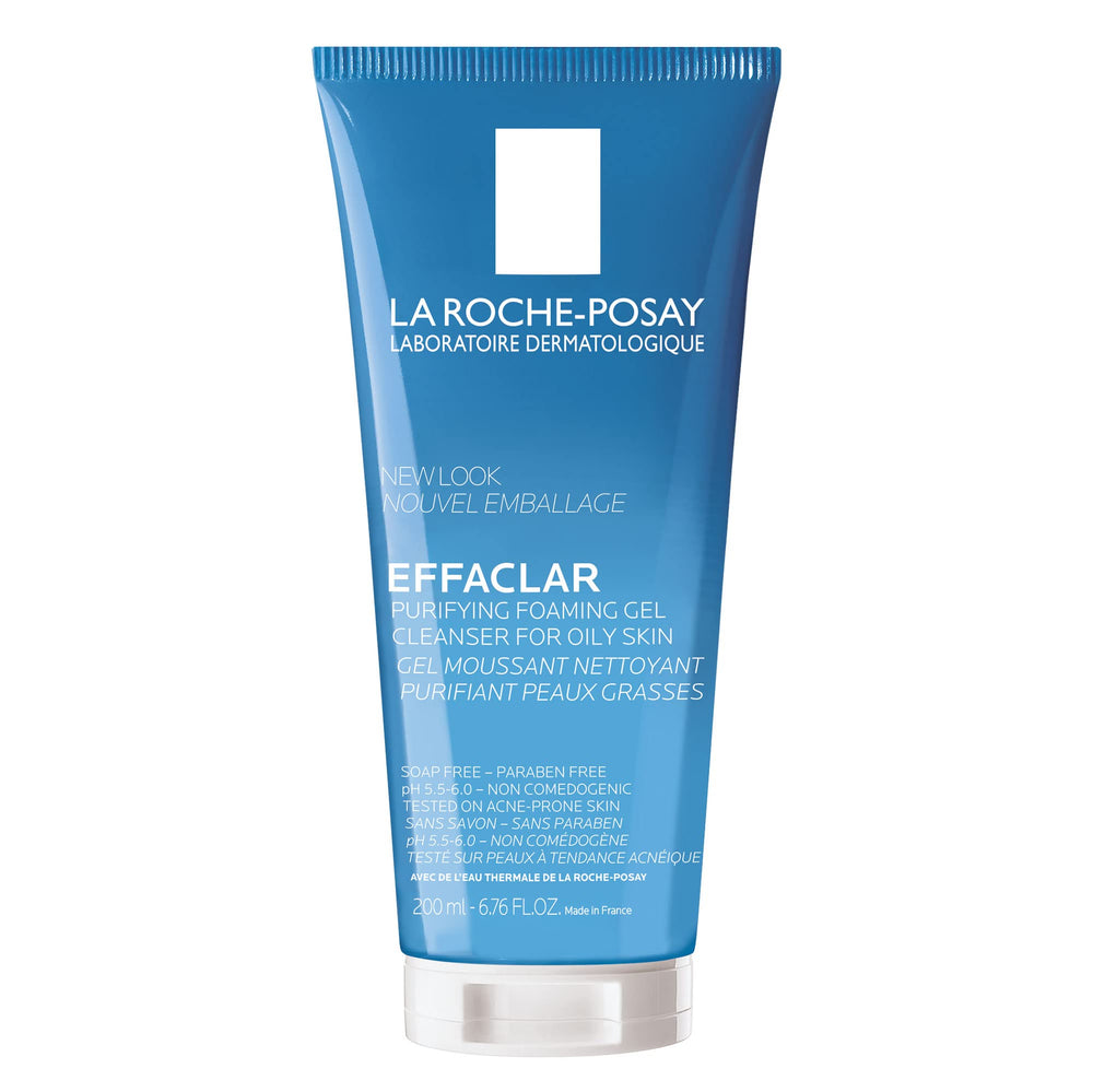 La Roche-Posay Effaclar foaming gel cleanser bottle front for oily skin.