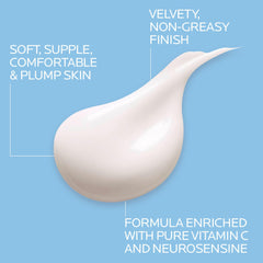 Detail of fragmented hyaluronic acid component suggesting a plumping effect.