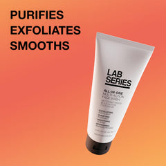Lab Series all-in-one face wash foam lather delivering a smooth cleanse
