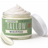 Lady May Tallow whipped tallow 9oz jar close-up for pure hydration.