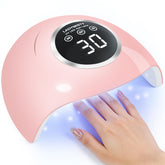 LadyMisty 72W UV LED nail lamp top view with 18 beads for even gel curing.