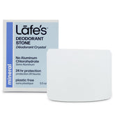 Lafe's desodorante natural, piedra cristal sin aroma, uso diario sin aluminio.