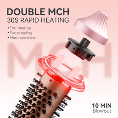 Lafesro Thermal Brush temperature dial demonstrates wide 120°F–450°F range.