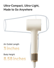 Laifen MINI delivers ultra-fast drying with powerful airflow.