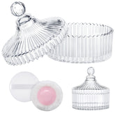 LAKIRA crystal powder container 4 inch shown for elegant storage and dust protection.