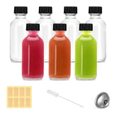 LANBEAUTIFY 2oz clear glass bottle with cap for on-the-go drinks.