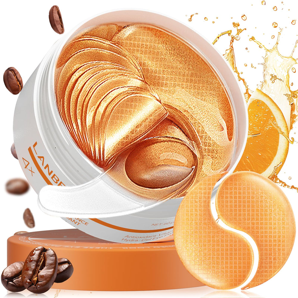 LANBENA parches oculares con vitamina C para ojeras ilustrando brillo
