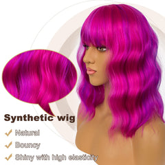 LANCAINI loose wavy shoulder-length wig with soft texture and easy curls