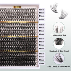 Lanciley lash-bond and seal provide durable, waterproof hold for all-day wear.