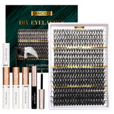 Lanciley lash clusters 320pcs in 12-20mm for customizable volume at home.