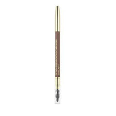 Lancôme Brow Shaping Pencil with spoolie brush applying soft strokes for shaping.
