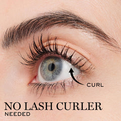 Lancôme Curl Goddess Mascara 40-degree twisted brush detail for catching short lashes.