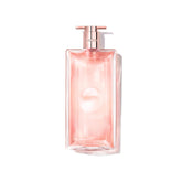 Lancôme Idôle bottle laid flat on vanity for modern everyday elegance