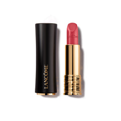 Lancôme L'Absolu Rouge Exotic Orchid swatch shows creamy, hydrating color for daily wear.