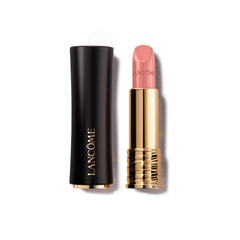 Lancôme L'Absolu Rouge Lipstick 250 Tendre Mirage swatch on lips showing lasting color.