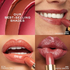 Close-up of Lancôme L'Absolu Rouge smudge-resistant bullet for lasting wear.